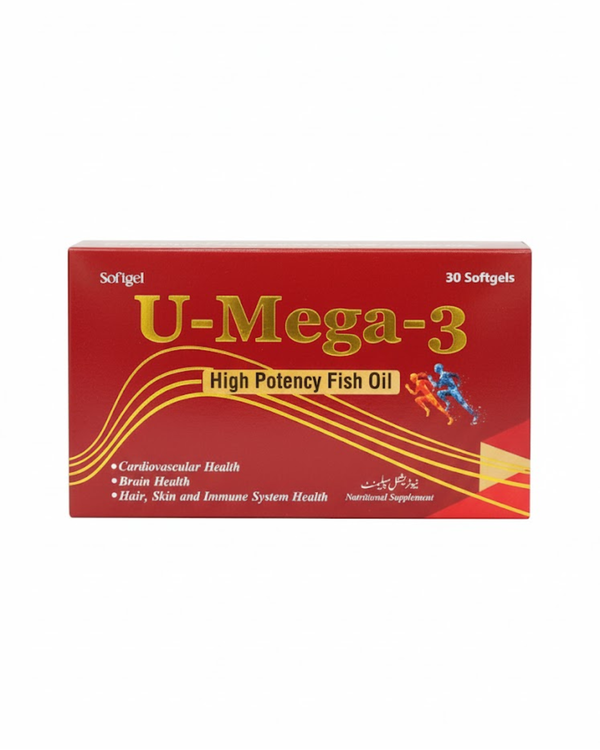 U-Mega-3: High Potency Fish Oil Softgels